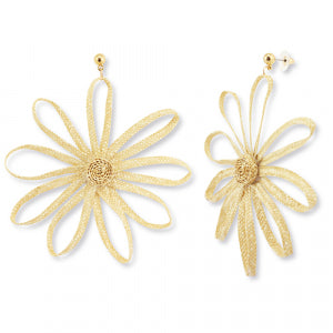 Raffia Bloom Statement Earrings