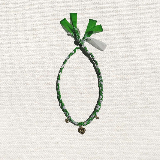 Knotted Bandana Necklace – Green Meadow