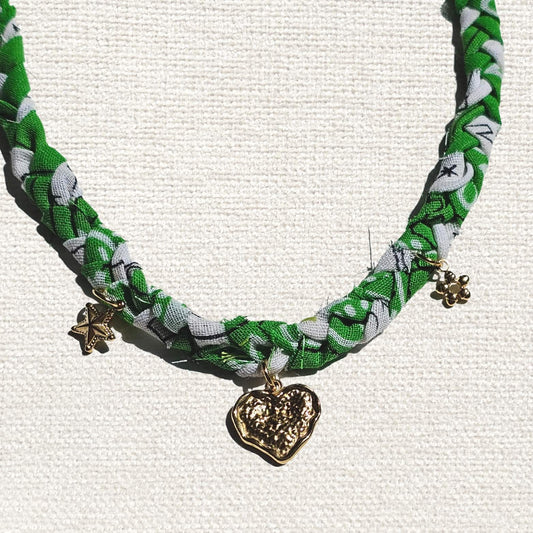 Knotted Bandana Necklace – Green Meadow