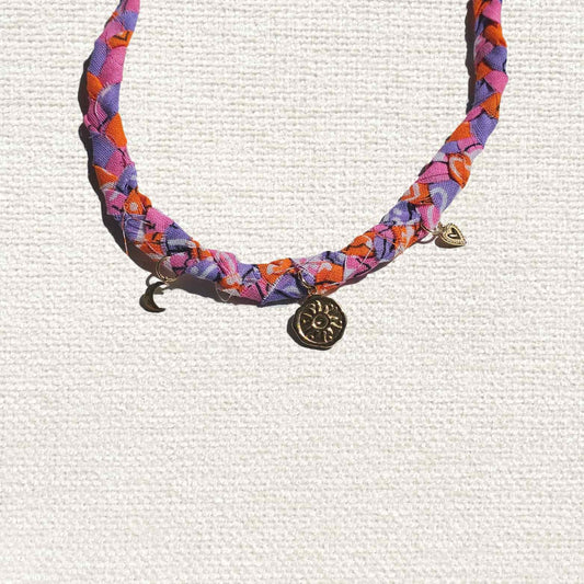 Knotted Bandana Necklace – Sunset Bloom